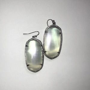 Kendra Scott Iridescent Slate Danielle Silver Drop Earrings